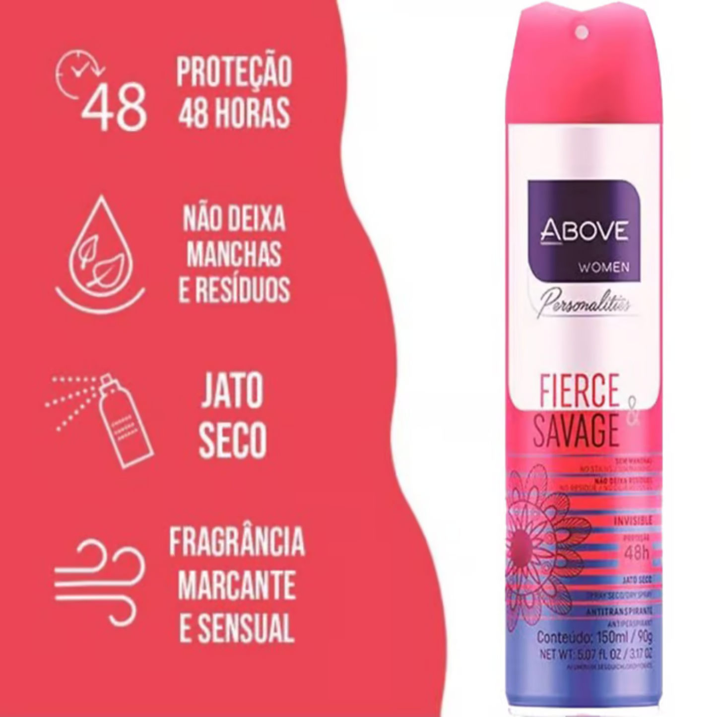 Desodorante Aerossol Above Feminino Fierce Savage 150ml