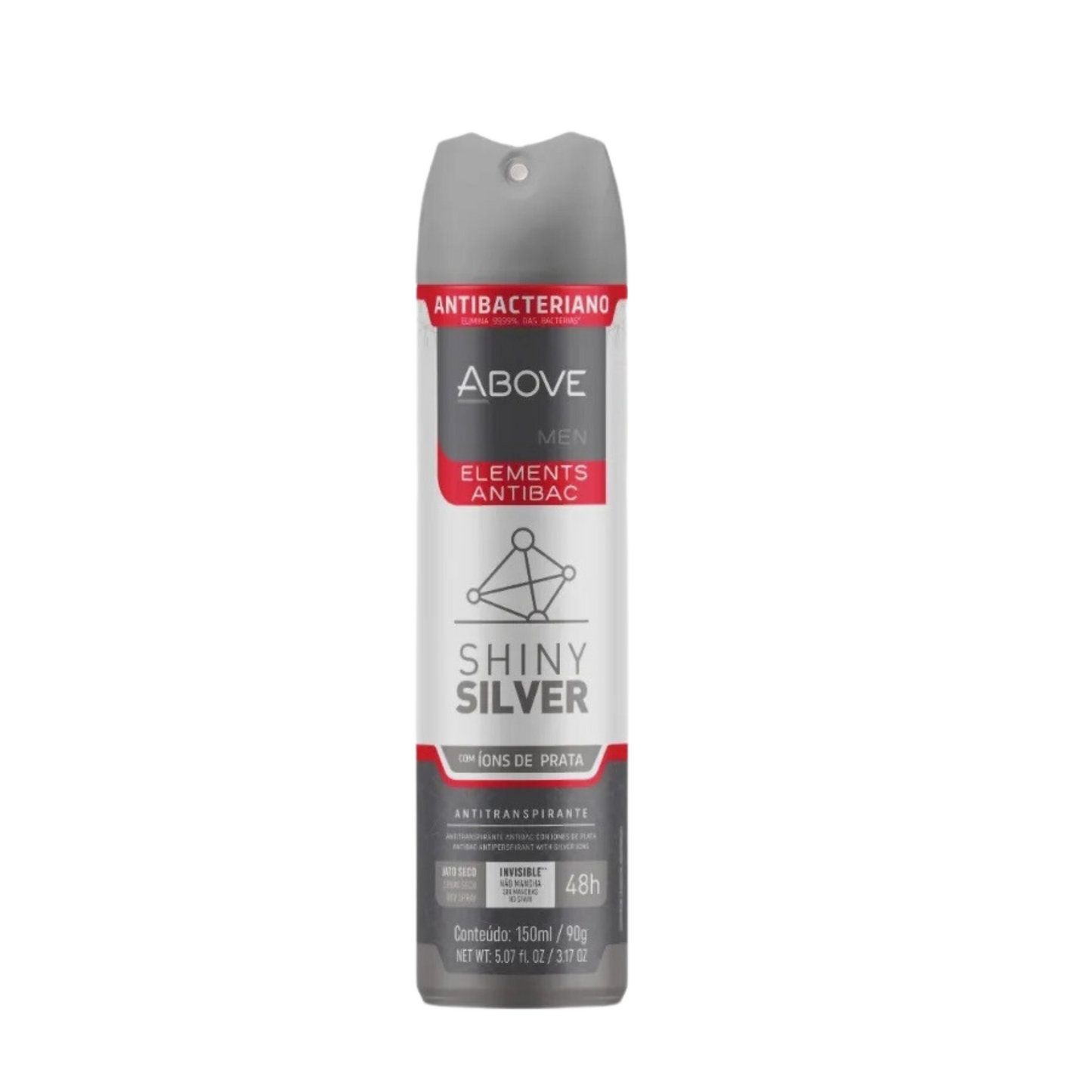 Desodorante Aerossol Above Shiny Silver 150ml