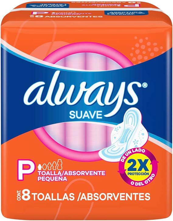 Absorvente Always Básico Cobertura Suave Com Abas - 8 Unidades