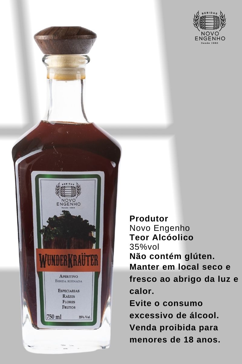 Coquetel Alcoólico Aperitivo Wunder Krawter Refinado 750ml