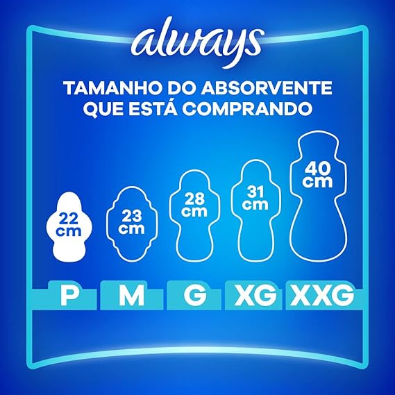 Absorvente Always Básico Cobertura Suave Com Abas - 8 Unidades