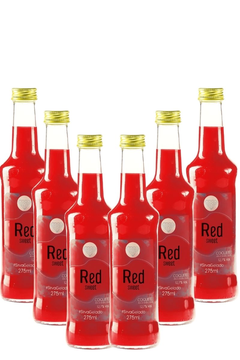 Coquetel Alcoólico Pinga Vermelha Drink Red Sweet 275ml - 6Un