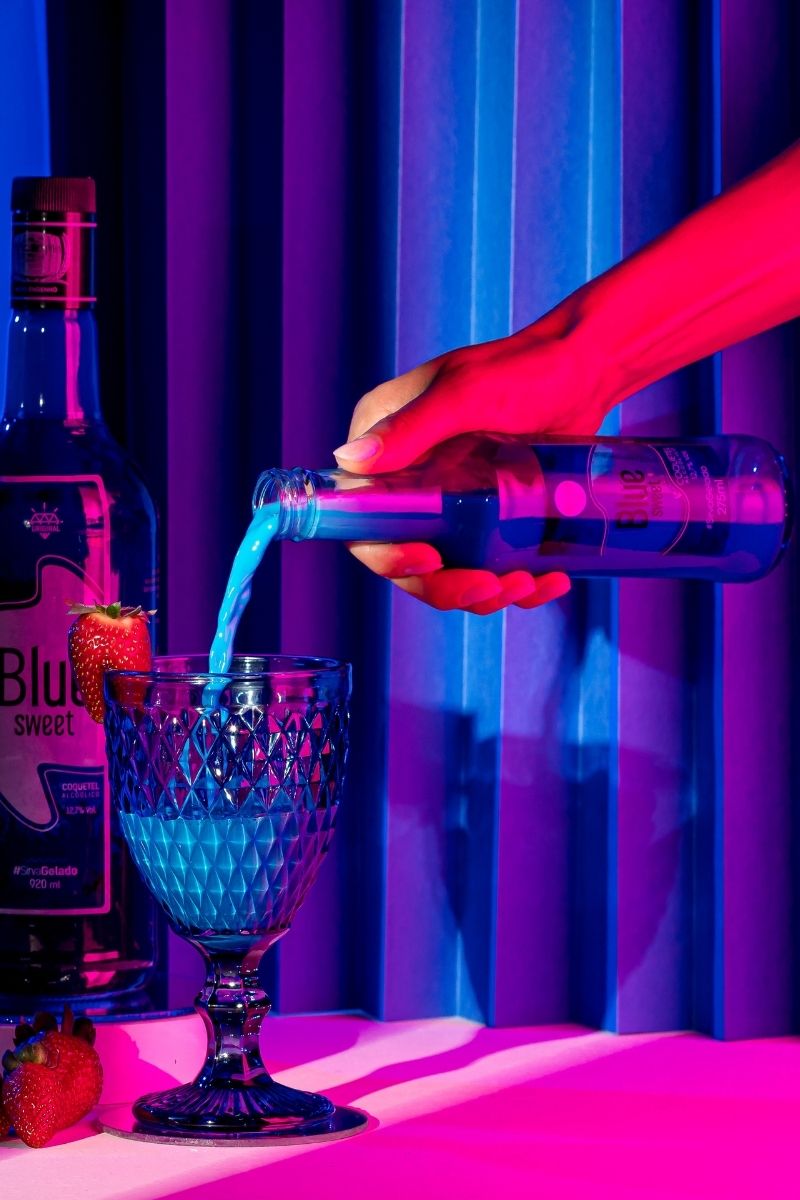 Coquetel Alcoólico Pinga Azul Original Drink Blue Sweet 275ml - 6Un