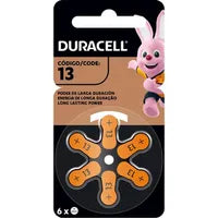Pilha Duracell Aparelho Auditivo 13 - 6 Unidades