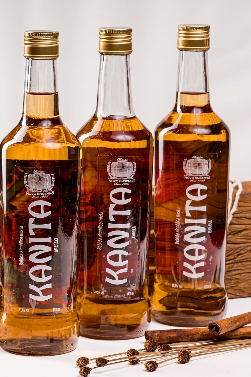 Cachaça Kanita Aguardente Sabor Canela 690ml