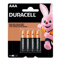 Pilha Alcalina Duracell AAA Palito - 4 Unidades