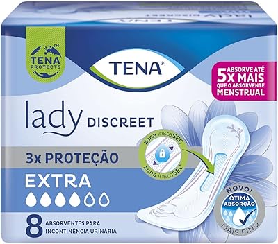 Absorvente Geriátrico Tena Lady Discreet Extra - 8 Unidades