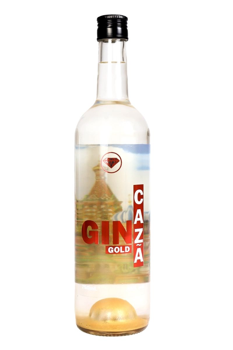 Gin Gold Cazã Dry Brilho Dourado 750ml