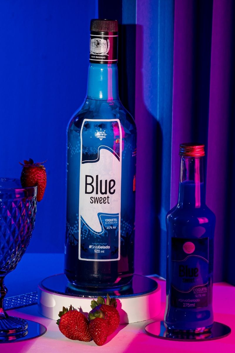 Coquetel Alcoólico Pinga Azul Original Drink Blue Sweet 275ml - 6Un