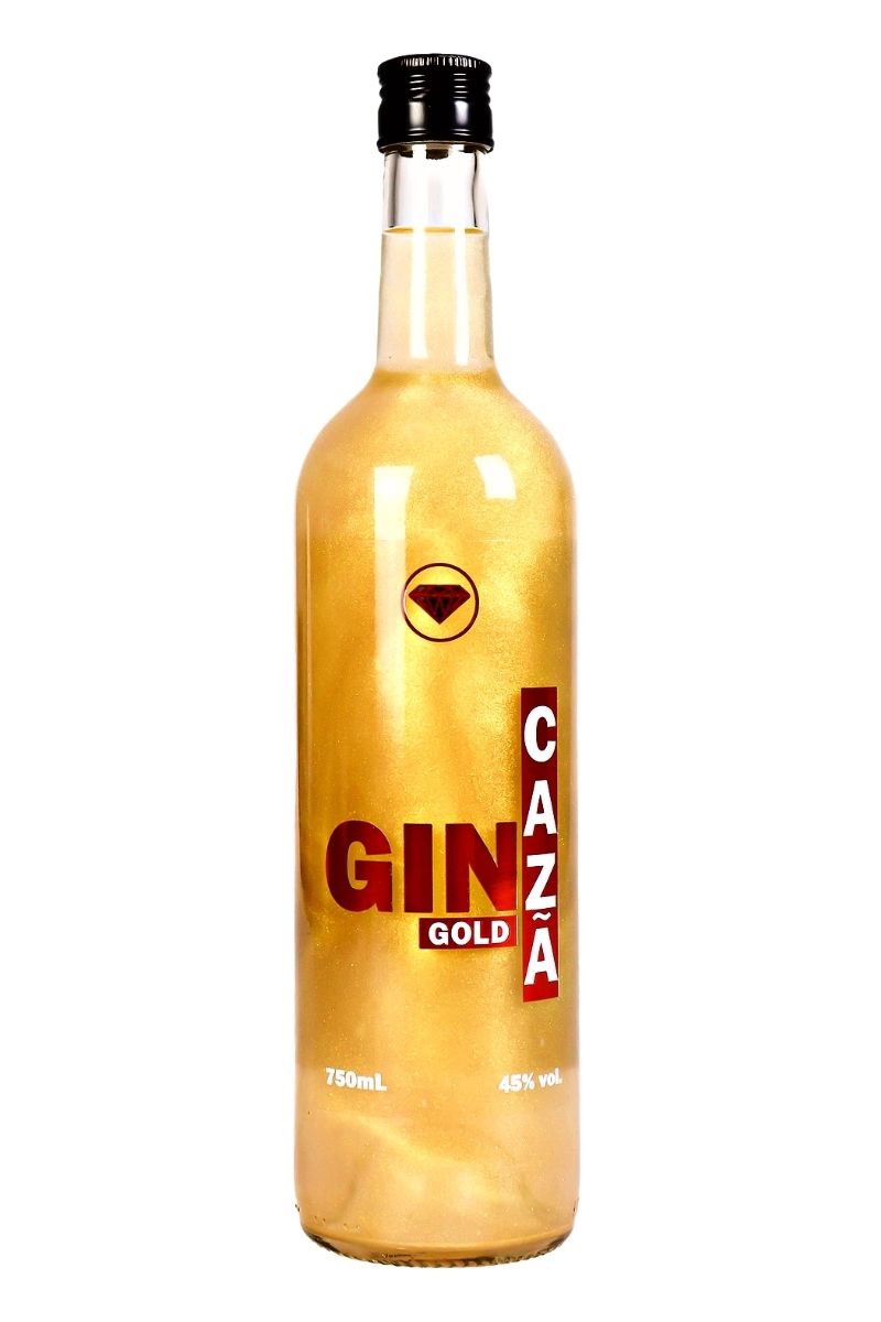 Gin Gold Cazã Dry Brilho Dourado 750ml
