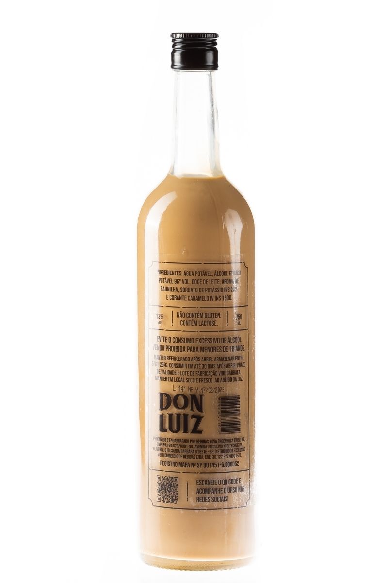 Coquetel Alcoólico Licor Don Luiz Dulce de Leche Cream 750ml