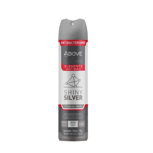 Desodorante Aerossol Above Shiny Silver 150ml