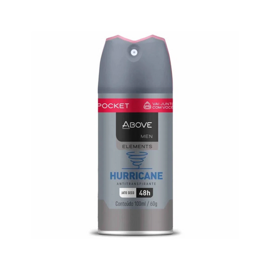 Desodorante Aerossol Above Pocket Men Hurricane 100ml