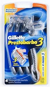 Aparelho De Barbear Gillette Prestobarba 3 Masculino - 4 Unidades
