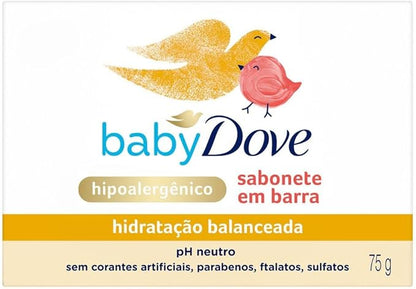 Sabonete Barra Infantil Dove Baby Hidratação Balanceada 75g