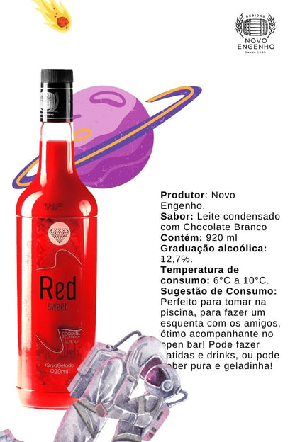 Coquetel Alcoólico Pinga Vermelha Drink Red Sweet 920ml