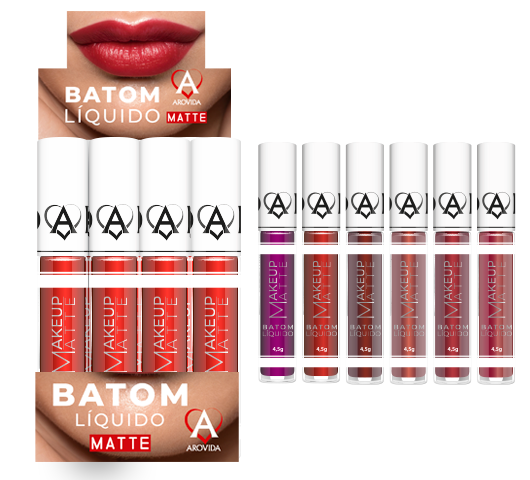 Batom Líquido Arovida Matte Vinho Arraso 5g