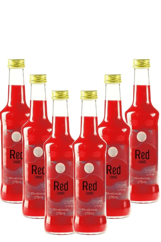 Coquetel Alcoólico Pinga Vermelha Drink Red Sweet 275ml - 6Un