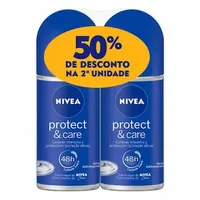 Kit Nivea Desodorante Roll On Protect & Care - 2 Unidades