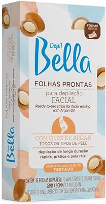 Folha Depilação Facial Depil Bella Argan - 16 Unidades