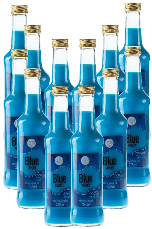 Coquetel Alcoólico Pinga Azul Original Blue Sweet 275ml - 12 Un