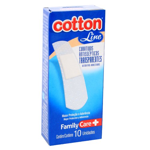 Curativo Cotton Line Transparente - 10 Unidades