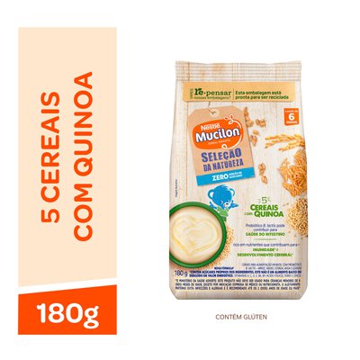 Cereal Infantil Mucilon Seleção Da Natureza 5 Cereais Com Quinoa 180g