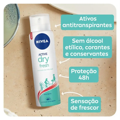 Desodorante Aerossol Feminino Nivea Woman Active Dry Fresh 150ml