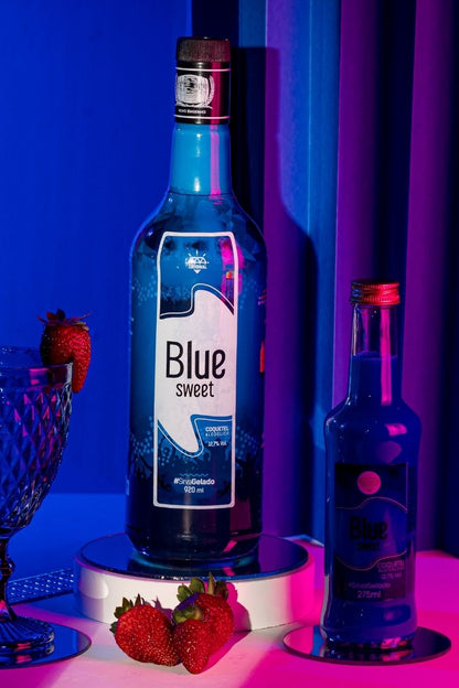 Coquetel Alcoólico Pinga Azul Original Drink Blue Sweet 275ml - 6Un