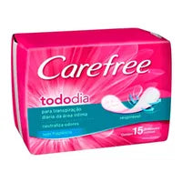 Absorvente Carefree Original Protetor Diário Todo Dia Sem Perfume - 15 Unidades