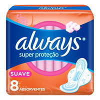 Absorvente Always Básico Cobertura Suave Com Abas - 8 Unidades
