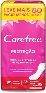 Absorvente Carefree Proteção Perfume Leve - 80 Unidades