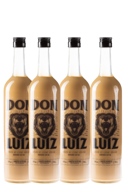 Kit Coquetel Alcoólico Licor Don Luiz Dulce de Leche Cream 750ml C/4UN
