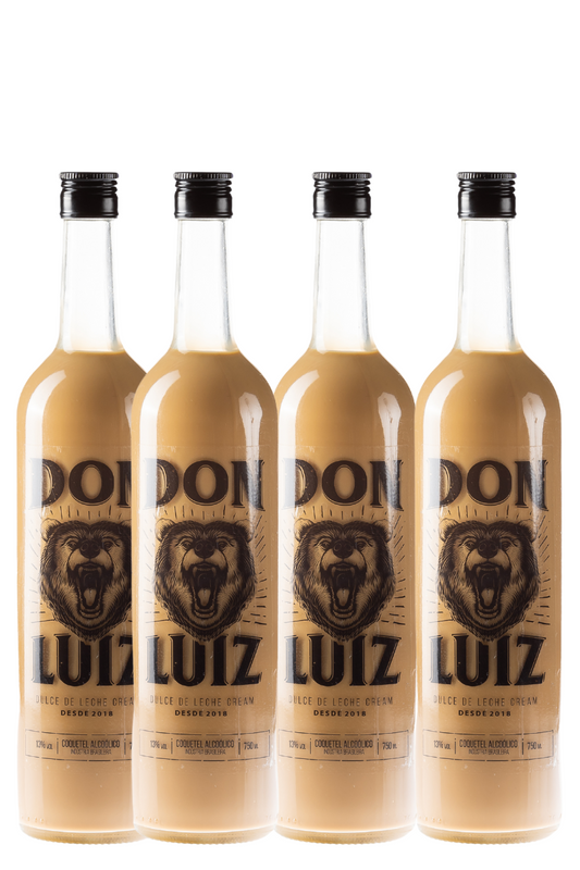 Kit Coquetel Alcoólico Licor Don Luiz Dulce de Leche Cream 750ml C/4UN