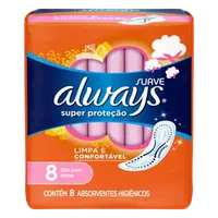 Absorvente Always Básico Cobertura Suave Sem Abas - 8 Unidades