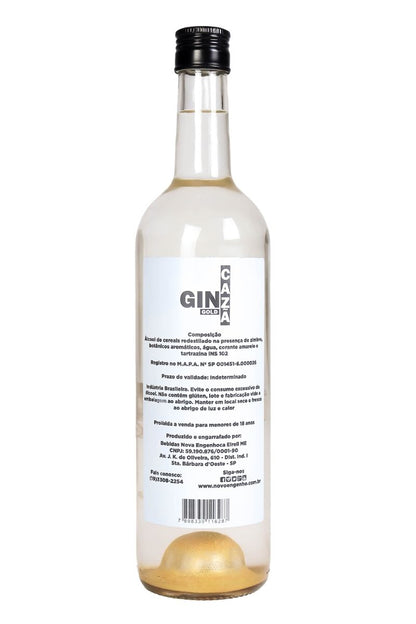 Gin Gold Cazã Dry Brilho Dourado 750ml
