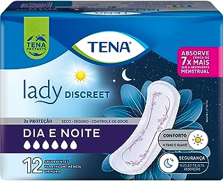 Absorvente Geriátrico Tena Lady Discreet Dia E Noite - 12 Unidades
