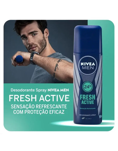 Desodorante Aerossol Nivea Men Fresh Active Masculino 90ml