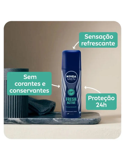 Desodorante Aerossol Nivea Men Fresh Active Masculino 90ml